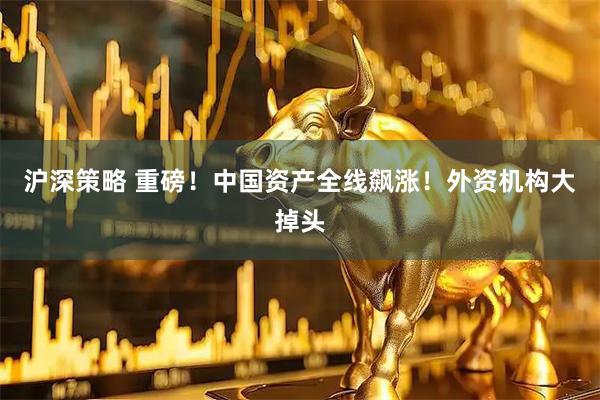 沪深策略 重磅！中国资产全线飙涨！外资机构大掉头